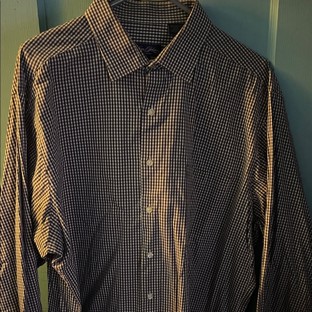 Sean John Purple and White Gingham Shirt